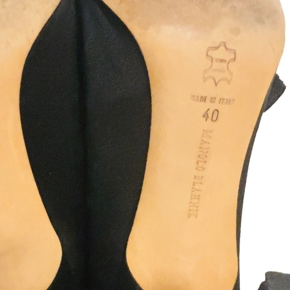 MANOLO Blahnik Satin Bow Pump High Heels SZ 40 US 10 - Picture 7 of 15